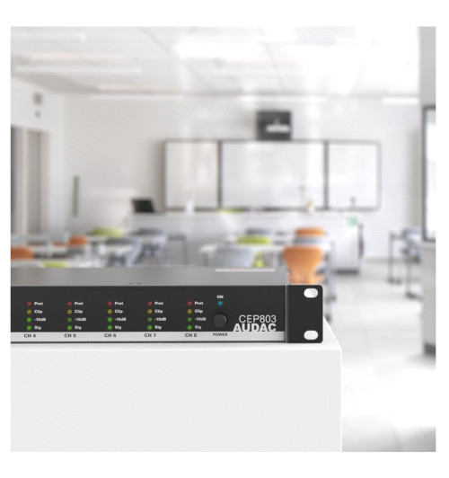 Audac CEP803 - energooszczędny wielokanałowy wzmacniacz mocy