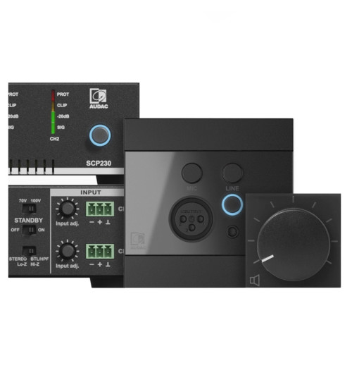 Audac SPC212 - kompaktowy dwukanałowy wzmacniacz mocy 2x 120W