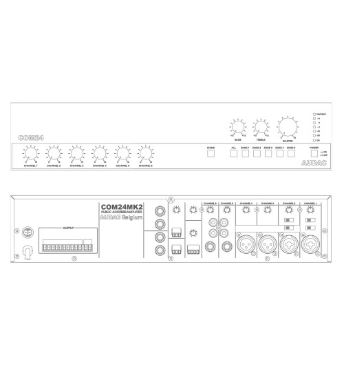 Audac COM24MK2 - wzmacniacz systemów rozgłoszeniowych