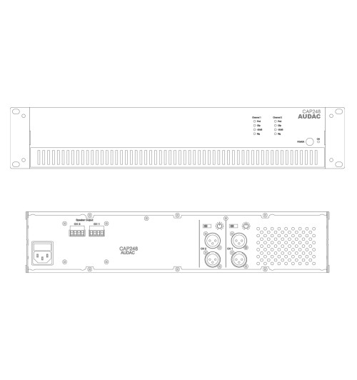 Audac CAP248 - dwukanałowy wzmacniacz mocy 2x 480 W