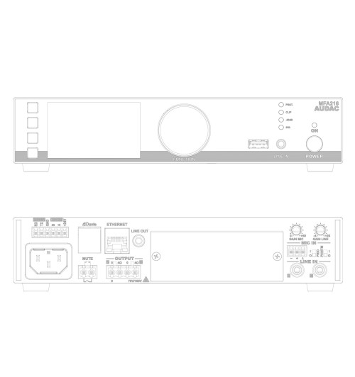 Audac MFA216 - wielofunkcyjny wzmacniacz audio All-in-one
