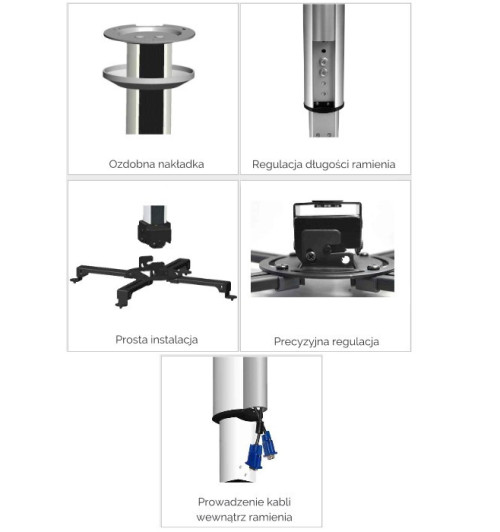 Uchwyt sufitowy do projektora Suprema SPIDER STRONG 90110