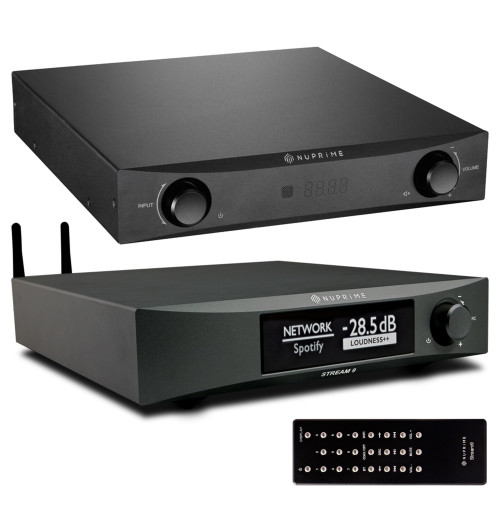 NuPrime IDA-8 + Stream-9 - Zestaw: zintegrowany wzmacniacz stereo z DAC i transport sieciowy (streamer)