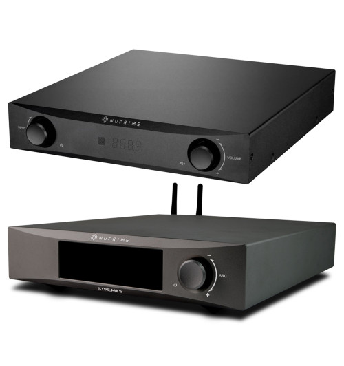 NuPrime IDA-8 + Stream-9 - Zestaw: zintegrowany wzmacniacz stereo z DAC i transport sieciowy (streamer)