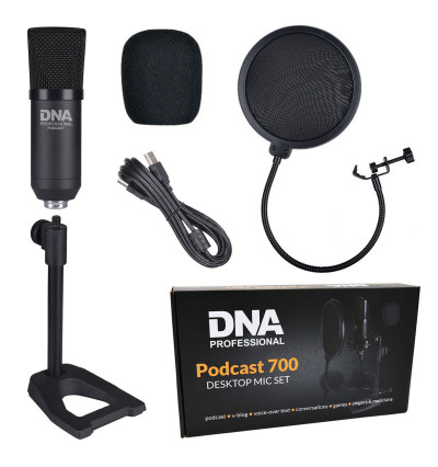 DNA PODCAST 700 - mikrofon pojemnościowy USB zestaw