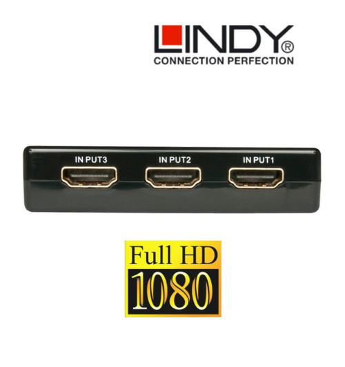 Switch / przełącznik HDMI Lindy 38034 (3xIN-1xOUT)