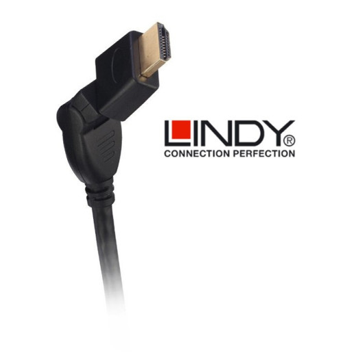 Kabel HDMI 1.4/2.0 obrotowy Lindy 41518 High Speed 5m