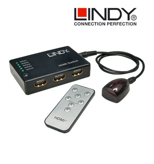 Switch / przełącznik HDMI Lindy 38035 (5xIN-1xOUT)