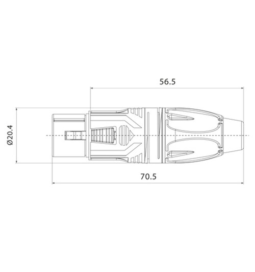 Roxtone RX5F-NT - Wtyk nakablowy XLR