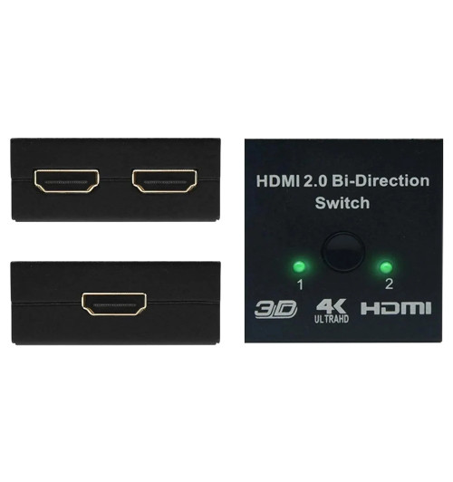 Dwukierunkowy przełącznik / switch HDMI 2.0 2x1 4K - WireWay WW411026