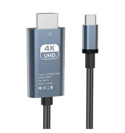 Przewód MHL USB 3.1 typ C do HDMI 4K - WireWay WW410213 - 1,8m