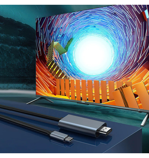 Przewód MHL USB 3.1 typ C do HDMI 4K - WireWay WW410213 - 1,8m