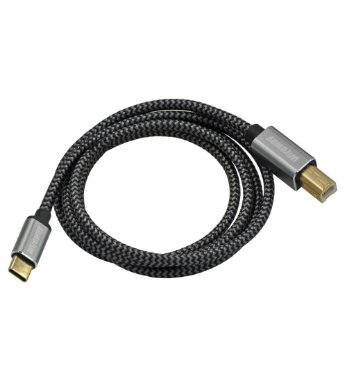 Kabel USB-B do USB-C z oplotem - WireWay WW332101 - 1m