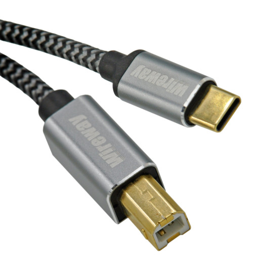 Kabel USB-B do USB-C z oplotem - WireWay WW332103 - 3m
