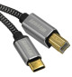 Kabel USB-B do USB-C z oplotem - WireWay WW332102 - 2m