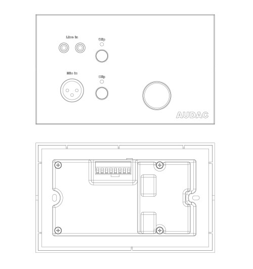 Audac WP523 - miksujący panel naścienny