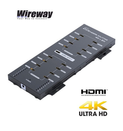 Rozdzielacz / splitter HDMI 4K UHD Wireway 9369 (1xIN - 16xOUT)