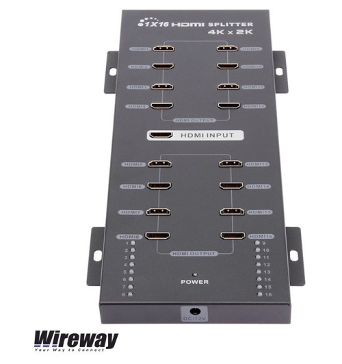 Rozdzielacz / splitter HDMI 4K UHD Wireway 9369 (1xIN - 16xOUT)