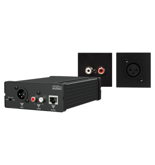 Audac WP45LM - konwerter + panele ścienne + zakrywki ZESTAW