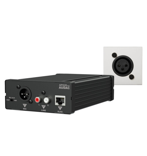 Audac WP45M - konwerter + panel ścienny XLR + zakrywka ZESTAW