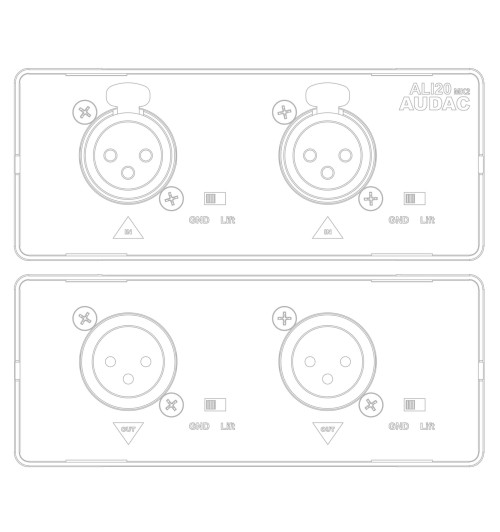 Audac ALI20MK2 - ekranowany izolator linii audio