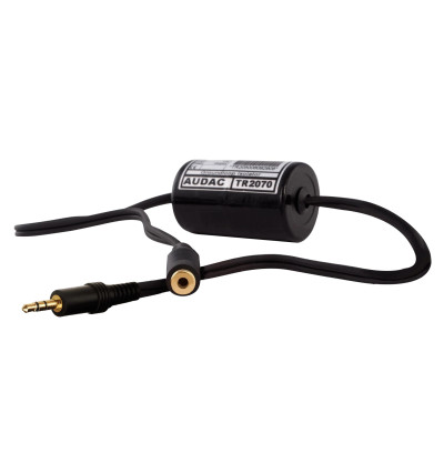 Izolator pętli masy mini Jack męskie 3,5 mm - mini Jack 3,5 mm żeńskie Audac TR2070 | AVstore.pl