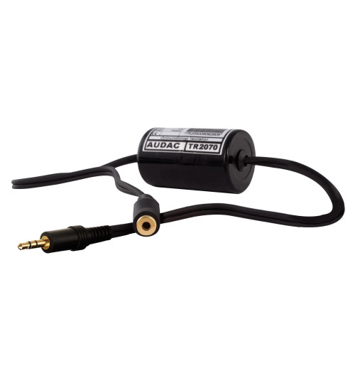 Izolator pętli masy mini Jack męskie 3,5 mm - mini Jack 3,5 mm żeńskie Audac TR2070 | AVstore.pl
