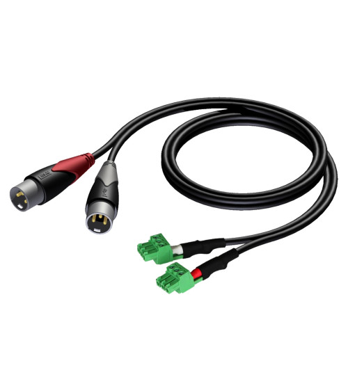 CLA834 - kabel sygnałowy 2x terminal block-2x XLR