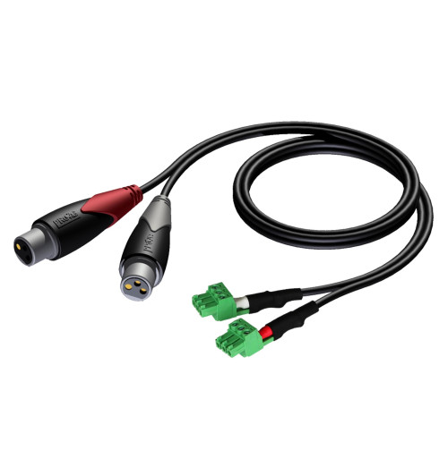 Audac CLA835 - kabel sygnałowy 2x terminal block-2x XLR
