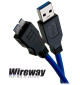 Kabel USB 3.0 typu A - micro B Wireway WW00344 - 0.5m