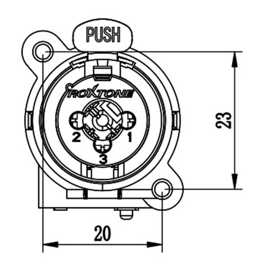 Roxtone RC6FS - gniazdo tablicowe panelowe Combo XLR Jack 6,3mm