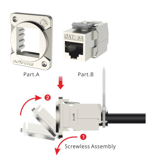 Roxtone RAD-C6A-IDC - gniazdo RJ45 CAT6