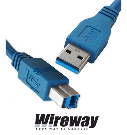 Kabel USB 3.0 typu A-B Wireway WW331401 - 1.8m
