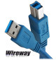 Kabel USB 3.0 typu A-B Wireway WW331401 - 1.8m