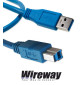 Kabel USB 3.0 typu A-B Wireway WW331401 - 1.8m