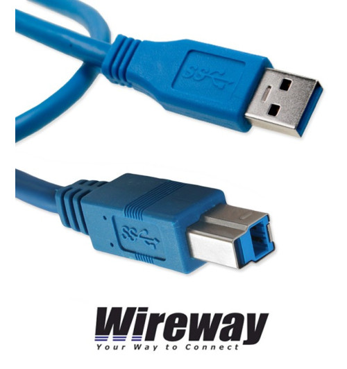 Kabel USB 3.0 typu A-B Wireway WW331401 - 1.8m