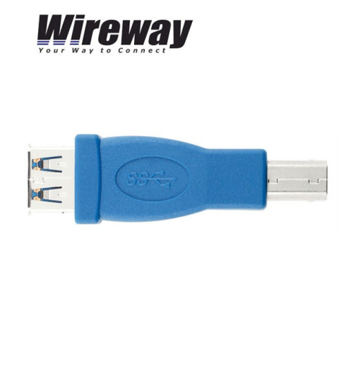 Adapter USB 3.0 gniazdo typ A - wtyk USB typ B Wireway WW332201