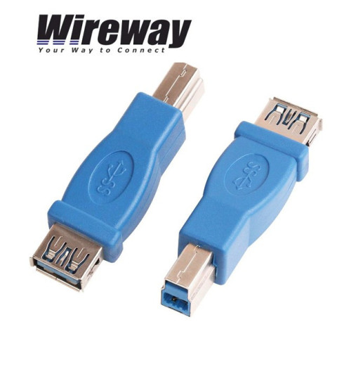 Adapter USB 3.0 gniazdo typ A - wtyk USB typ B Wireway WW332201