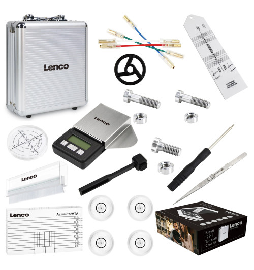 Lenco TTA-12IN1 - Walizka z zestawem profesjonalnych akcesoriów gramofonowych