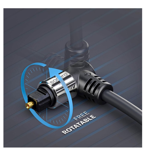 Sonero SOC110-xxx - kabel optyczny audio Toslink kątowy