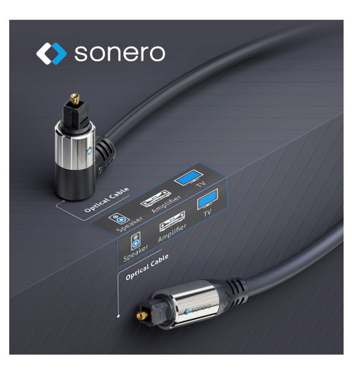 Sonero SOC110-xxx - kabel optyczny audio Toslink kątowy