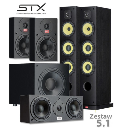 Zestaw kolumn kina domowego STX 5.1 - FS-250n, E-200n, C-200n, S-250n