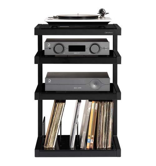 NorStone ESSE HIFI Vinyl - Stolik RTV Hi-Fi Audio gramofonowy z półką na płyty