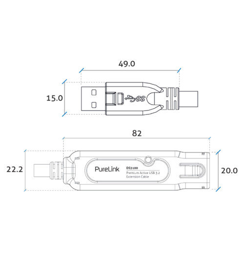 PureLink DS3100 DataSeries - Aktywny kabel / przedłużacz USB-A SuperSpeed USB 3.2 (Gen 1x1) 5 Gb/s