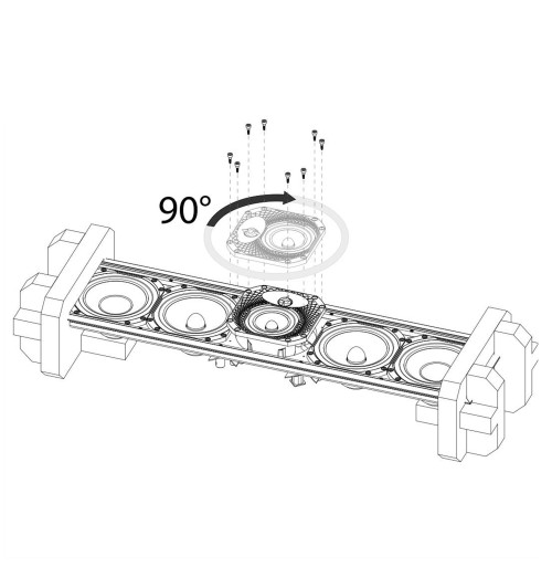 Paradigm SIG-LCR 5 v3 - Kolumna instalacyjna ścienna centralna / boczna