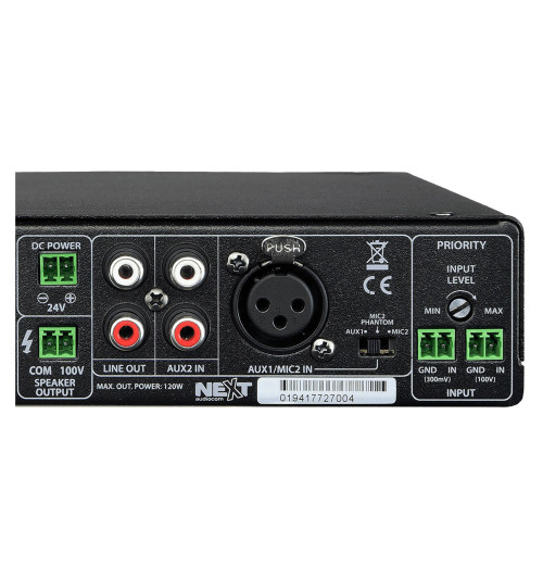 NEXT Audiocom MX120 - wzmacniacz miksujący z Bluetooth 5.0