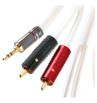 Kabel mini Jack 3.5mm - 2x RCA Atlas Element Achromatic Metik 1.5m | AVstore.pl
