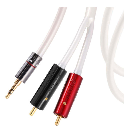Kabel mini Jack 3.5mm - 2x RCA Atlas Element Achromatic Metik 3m | AVstore.pl