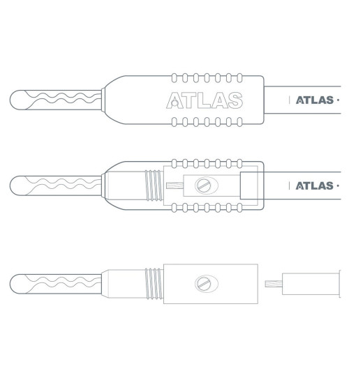 Atlas Z-plug Achromatic Fit - wtyk banan zakręcany