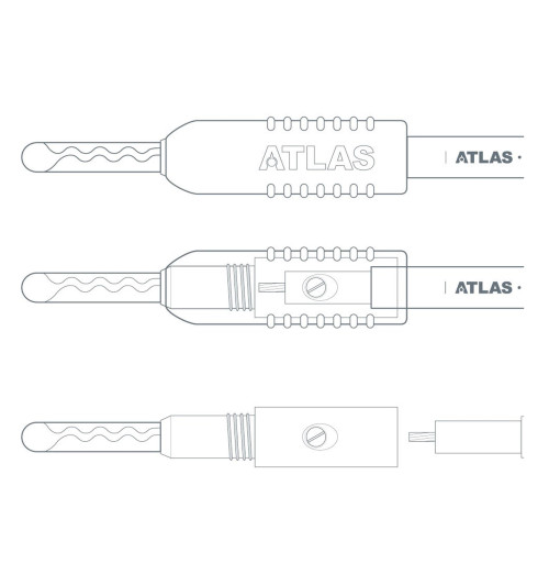 Atlas Z-plug Achromatic - wtyk banan zaciskany